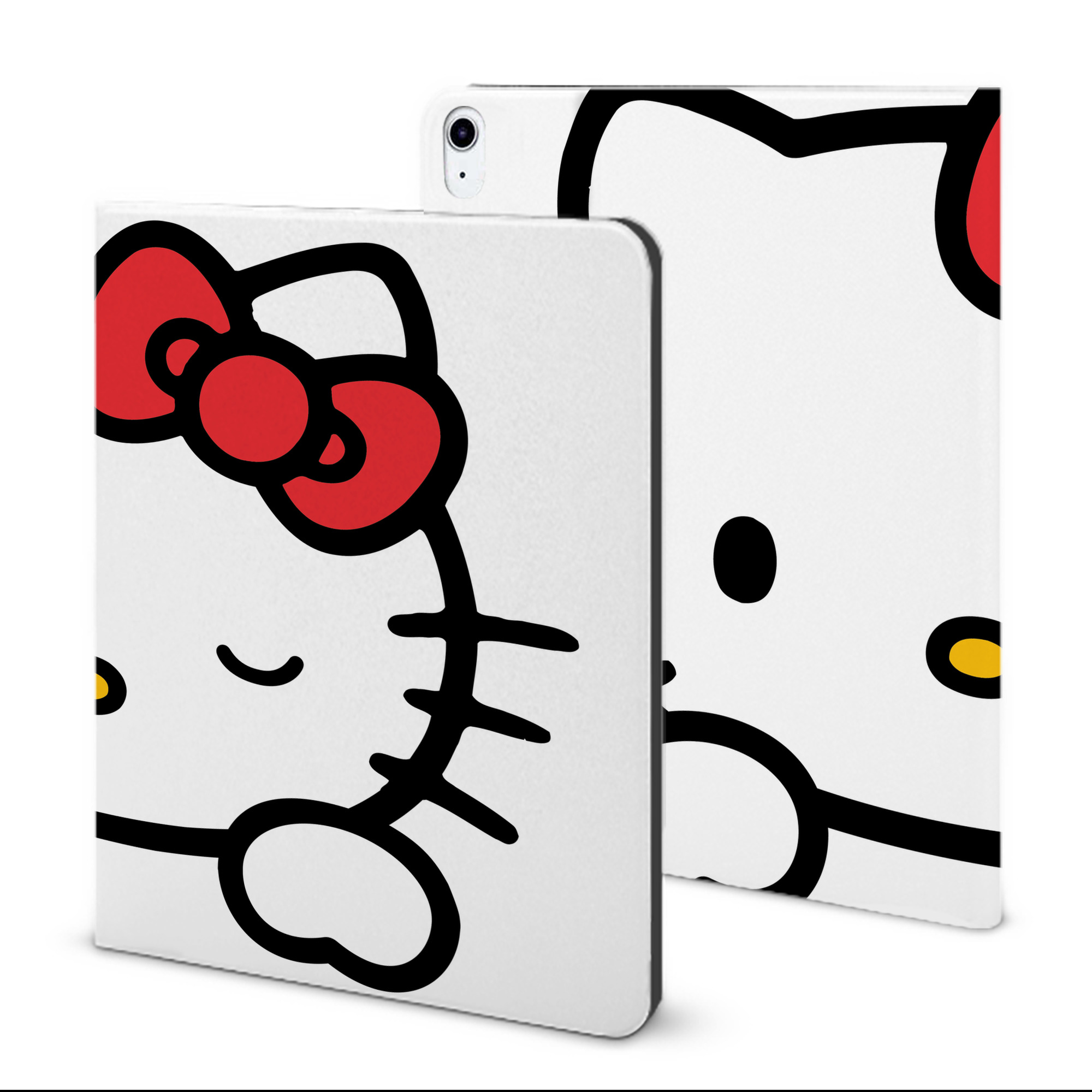（画像用） Hello Kitty ハローキティ IPad ケース ブック型 PUレザー TPU 耐衝撃 軽量 薄型 ペン収納なし 全面保護 IPad 各モデル対応